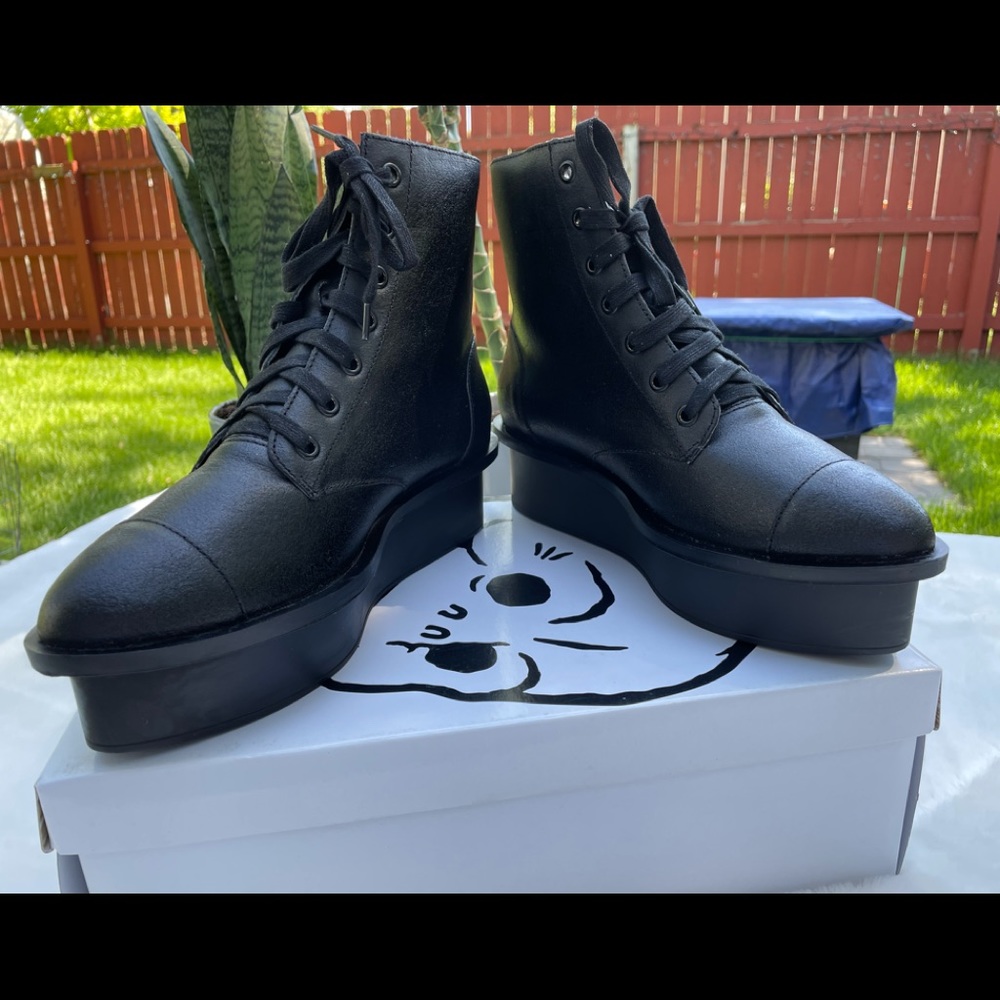 Cheap Monday Black Leather ‘Form Boot’